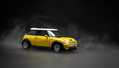 Yellow Mini Cooper