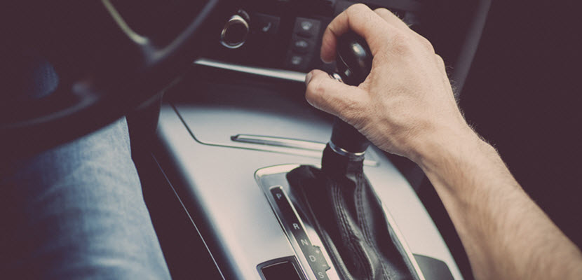 Hand on Car Gear Stick